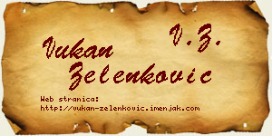 Vukan Zelenković vizit kartica